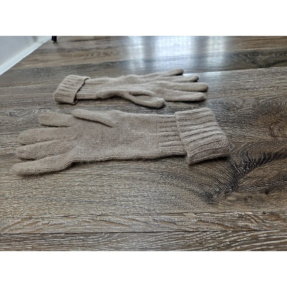 Vintage Sand & Siman Cashmere Gloves Taupe Small Adult Comfy